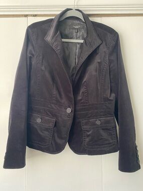 Talbots Chocolate Brown Velvet Blazer